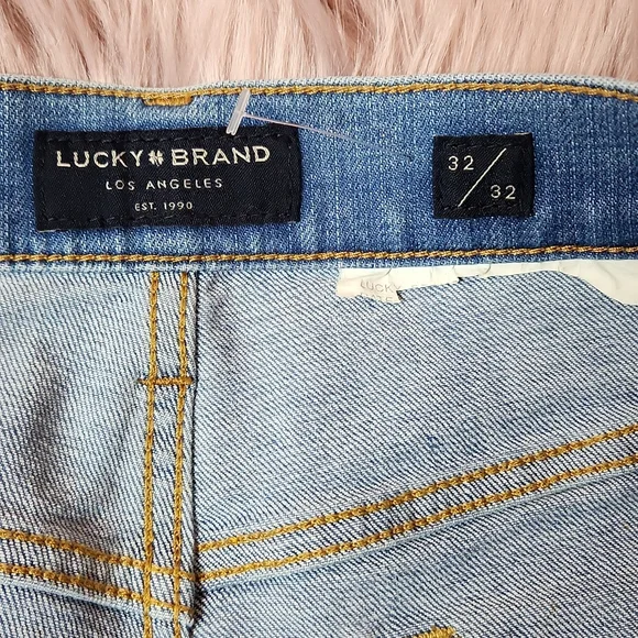 Lucky Brand 121 Slim Straight Distressed Jeans
